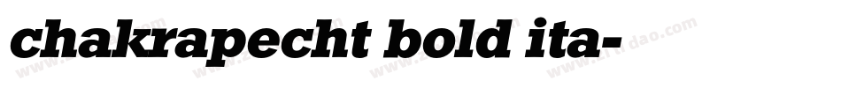 chakrapecht bold ita字体转换